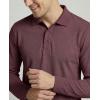 image:imageReal Essentials 4 Pack Mens Long Sleeve Polo Shirts for Men  Cotton Pique Collared Athletic Golf Shirt Work amp CasualBlack  Burgundy  Navy Blazer  Dawn Blue