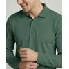 image:imageReal Essentials 4 Pack Mens Long Sleeve Polo Shirts for Men  Cotton Pique Collared Athletic Golf Shirt Work amp CasualBlack  Green  Quite Shade  Dawn Blue