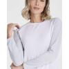 image:imageReal Essentials 4 Pack Womens Long Sleeve Rash Guard Moisture Wicking Shirts  Sun Protection Quick Dry SPF 50 Tops PlusLong Sleeve Set 4