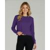 image:imageReal Essentials 5 Pack Womens DryFit Long Sleeve Crop Top  Running Workout Gym Athletic Crew Neck Shirt Plus AvailableSet 1