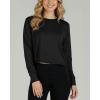 image:imageReal Essentials 5 Pack Womens DryFit Long Sleeve Crop Top  Running Workout Gym Athletic Crew Neck Shirt Plus AvailableSet 11