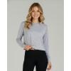 image:imageReal Essentials 5 Pack Womens DryFit Long Sleeve Crop Top  Running Workout Gym Athletic Crew Neck Shirt Plus AvailableSet 2