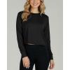 image:imageReal Essentials 5 Pack Womens DryFit Long Sleeve Crop Top  Running Workout Gym Athletic Crew Neck Shirt Plus AvailableSet 2