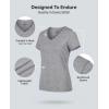 image:imageReal Essentials 5 Pack Womens DryFit Short Sleeve V Neck T Shirt Workout Fitness Yoga Top Tee Available in Plus SizeSet 4