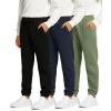 image:imageReal Essentials 3 Pack Boys Fleece Athletic Jogger Sweatpants  Kids Teens Active Athletic Pants with Pockets Size 620Set 2