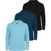 image:imageReal Essentials 3 Pack Boys Hoodies  Youth Mesh Long Sleeve Sweatshirts with Pocket for Kids amp TeensSet 3