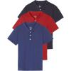 image:imageReal Essentials 3 Pack Boys Short Sleeve Jersey Cotton Polo Shirt  Uniform Youth Dress Shirt Ages 418Set 3