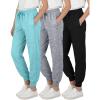 image:imageReal Essentials 3 Pack Girls DryFit Jogger Sweatpants  Kids Teens Running Athletic Pants with Pockets Sizes 416Set 5