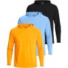 image:imageReal Essentials 3 Pack Mens Long Sleeve Rash Guard Hoodie  SPF UV Sun Protection Workout Fishing Swim Shirts Big amp TallSet 3