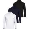 image:imageReal Essentials 3 Pack Mens Mesh Long Sleeve Athletic Quarter Zip Pullover  Outdoor UPF 50 Available in Big amp TallSet 9