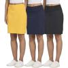 image:imageReal Essentials 3 Pack Womens 20 Golf Skirts Knee Length Skorts Athletic Long Active Casual Pockets Available in PlusSet 3