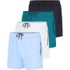 image:imageReal Essentials 4 Pack Mens Mesh 3 Athletic Zipper Shorts Workout Gym Running Basketball3inch  Set 3