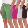 image:imageReal Essentials 4 Pack Womens 7 Mesh Bermuda Athletic Shorts  Quick Dry Workout Running Pockets Available in Plus SizeSet 9