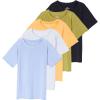 image:imageReal Essentials 5 Pack Girls Rash Guard Swim Shirts  Short Sleeve UPF Sun Protection Tops Ages 416Set 3