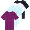 image:imageReal Essentials 5 Pack Girls Rash Guard Swim Shirts  Short Sleeve UPF Sun Protection Tops Ages 416Set 4