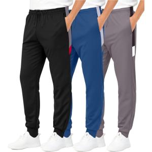 image:imageReal Essentials 3 Pack Boys Athletic Jogger Sweatpants  Kids Teens Youth Active Sports Pants with Pockets Sizes 518Set 10