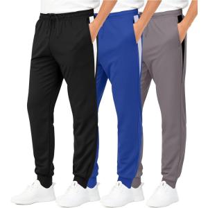 image:imageReal Essentials 3 Pack Boys Athletic Jogger Sweatpants  Kids Teens Youth Active Sports Pants with Pockets Sizes 518Set 12