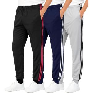 image:imageReal Essentials 3 Pack Boys Athletic Jogger Sweatpants  Kids Teens Youth Active Sports Pants with Pockets Sizes 518Set 2