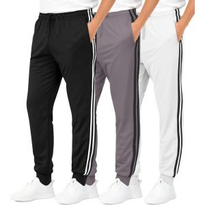 image:imageReal Essentials 3 Pack Boys Athletic Jogger Sweatpants  Kids Teens Youth Active Sports Pants with Pockets Sizes 518Set 3