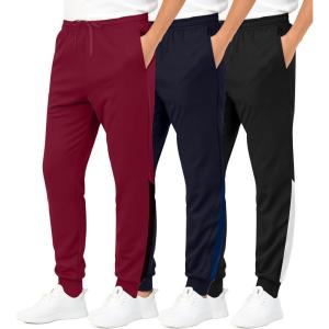 image:imageReal Essentials 3 Pack Boys Athletic Jogger Sweatpants  Kids Teens Youth Active Sports Pants with Pockets Sizes 518Set 9
