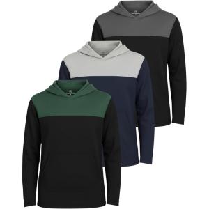 image:imageReal Essentials 3 Pack Boys Hoodies  Youth Mesh Long Sleeve Sweatshirts with Pocket for Kids amp TeensSet 1