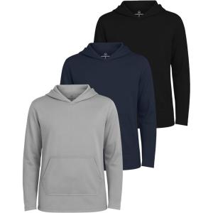 image:imageReal Essentials 3 Pack Boys Hoodies  Youth Mesh Long Sleeve Sweatshirts with Pocket for Kids amp TeensSet 11