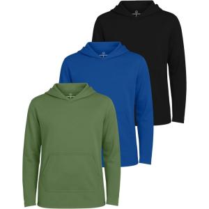image:imageReal Essentials 3 Pack Boys Hoodies  Youth Mesh Long Sleeve Sweatshirts with Pocket for Kids amp TeensSet 6