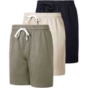 image:imageReal Essentials 3 Pack Mens Cotton 9 French Terry Casual Lounge Sweat Shorts with Pockets Available in Big amp TallSet 6