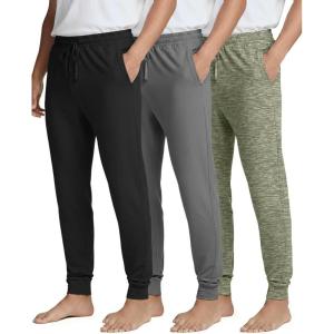 image:imageReal Essentials 3 Pack Mens Soft Lounge Sleep Joggers  Pajama Pants Drawstring amp Pockets Available in Big amp TallSet 7