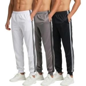 image:imageReal Essentials 3 Pack Mens Tricot Active Athletic Jogger  Running Sweatpants Workout Gym with Pockets Big amp TallSet C