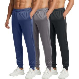image:imageReal Essentials 3 Pack Mens Tricot Active Athletic Jogger  Running Sweatpants Workout Gym with Pockets Big amp TallSet D