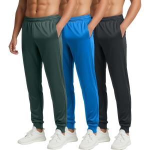 image:imageReal Essentials 3 Pack Mens Tricot Active Athletic Jogger  Running Sweatpants Workout Gym with Pockets Big amp TallSet G
