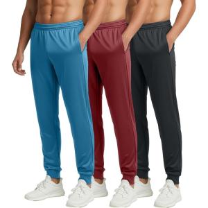 image:imageReal Essentials 3 Pack Mens Tricot Active Athletic Jogger  Running Sweatpants Workout Gym with Pockets Big amp TallSet H