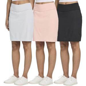 image:imageReal Essentials 3 Pack Womens 20 Golf Skirts Knee Length Skorts Athletic Long Active Casual Pockets Available in PlusSet 8