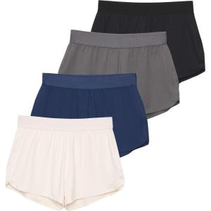 image:imageReal Essentials 4 Pack Girls DryFit Shorts  Running Athletic Basketball Gym Sports Wear for Kids amp Teens 418Set 2