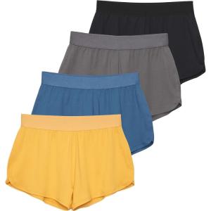 image:imageReal Essentials 4 Pack Girls DryFit Shorts  Running Athletic Basketball Gym Sports Wear for Kids amp Teens 418Set 6
