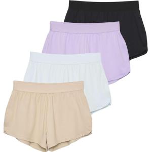 image:imageReal Essentials 4 Pack Girls DryFit Shorts  Running Athletic Basketball Gym Sports Wear for Kids amp Teens 418Set 7