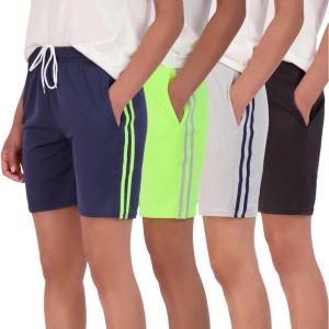image:imageReal Essentials 4 Pack Womens 7 Mesh Bermuda Athletic Shorts  Quick Dry Workout Running Pockets Available in Plus SizeSet 8