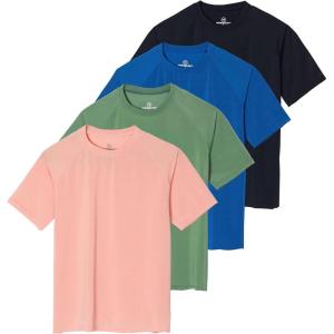 image:imageReal Essentials 4 Pack Womens Sun Shirt UPF 50 Short Sleeve UV Protection Quick Dry Rash Guard Hiking Top Plus AvailableSet 3