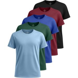 image:imageReal Essentials 5 Pack Boys Breeze Tech DryFit Short Sleeve Athletic T Shirt Active Workout Gym Kids YouthSet 6
