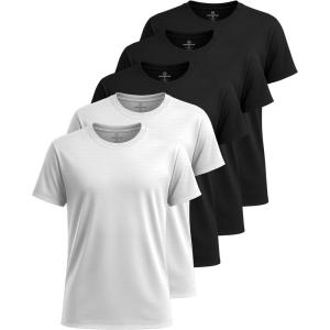 image:imageReal Essentials 5 Pack Boys Breeze Tech DryFit Short Sleeve Athletic T Shirt Active Workout Gym Kids YouthSet 7