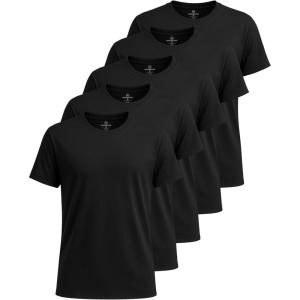 image:imageReal Essentials 5 Pack Boys Breeze Tech DryFit Short Sleeve Athletic T Shirt Active Workout Gym Kids YouthSet 8