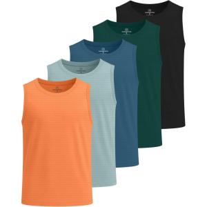 image:imageReal Essentials 5 Pack Boys Breeze Tech Tank Top  Sleeveless Athletic Shirt for Kids Youth Teens Ages 618Set 4