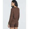 image:imageReal Essentials 2 Pack Womens Ribbed Knit Long Sleeve Top and Shorts Pullover Lounge Pajama Set Available In Plus SizeSet 1