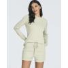 image:imageReal Essentials 2 Pack Womens Ribbed Knit Long Sleeve Top and Shorts Pullover Lounge Pajama Set Available In Plus SizeSet 3