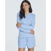 image:imageReal Essentials 2 Pack Womens Ribbed Knit Long Sleeve Top and Shorts Pullover Lounge Pajama Set Available In Plus SizeSet 3