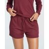 image:imageReal Essentials 2 Pack Womens Ribbed Knit Long Sleeve Top and Shorts Pullover Lounge Pajama Set Available In Plus SizeSet 4
