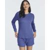 image:imageReal Essentials 2 Pack Womens Ribbed Knit Long Sleeve Top and Shorts Pullover Lounge Pajama Set Available In Plus SizeSet 5