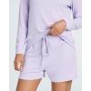 image:imageReal Essentials 2 Pack Womens Ribbed Knit Long Sleeve Top and Shorts Pullover Lounge Pajama Set Available In Plus SizeSet 6