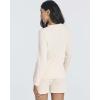 image:imageReal Essentials 2 Pack Womens Ribbed Knit Long Sleeve Top and Shorts Pullover Lounge Pajama Set Available In Plus SizeSet 7